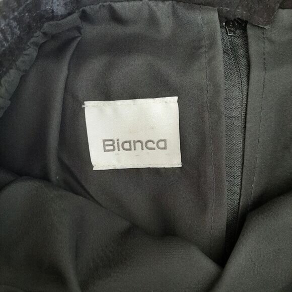 BIANCA 100% Genuine Suede Leather Pencil Knee Length Skirt Black Sz M - Picture 12 of 14